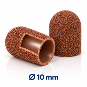 Slijpkapje / Schuurkapjes Rond 10 mm Kunststof Bruin 80 Grit ( Grof )