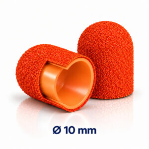 Slijpkapje / Schuurkapjes Rond 10 mm Kunststof Oranje 80 Grit ( Grof )