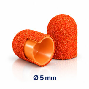 Slijpkapje / Schuurkapjes Rond 5 mm Kunststof Oranje 80 Grit ( Grof )
