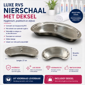 Nierschaal RVS MET RVS DEKSEL 27x14CM