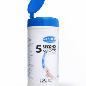 5 Second Wipes Alcohol 70% 130 Doekjes in Dispencer