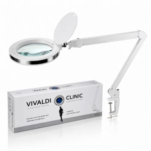 Loupelamp XXL  "Vivaldi " 5 Diopter Kleur Wit Extra Groot